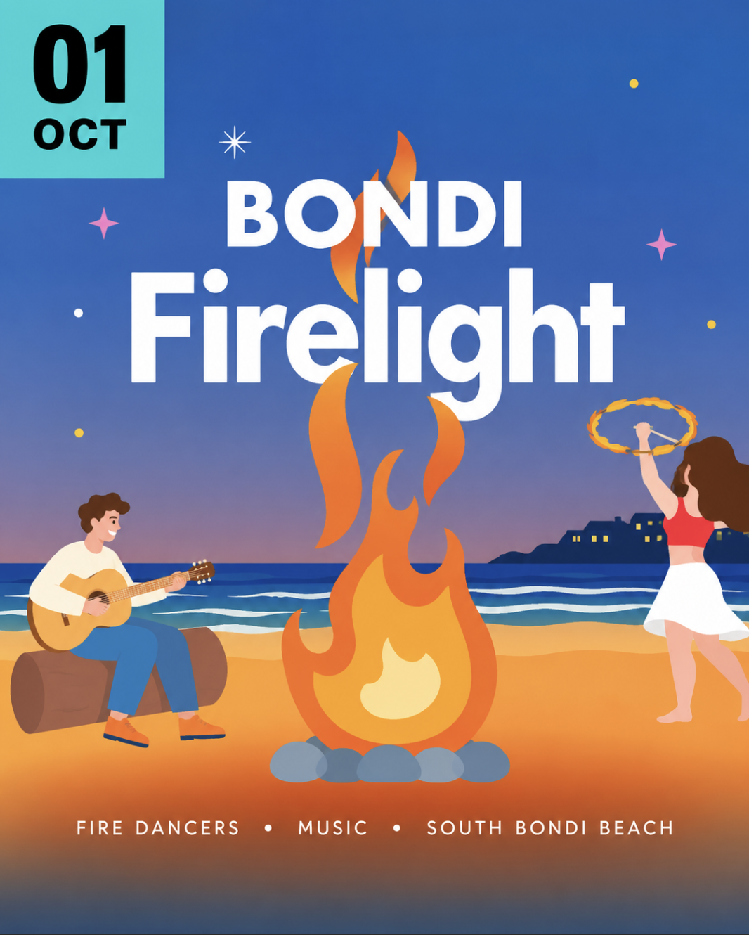 Bondi Firelight 2026: Free Bondi Beach Event This October